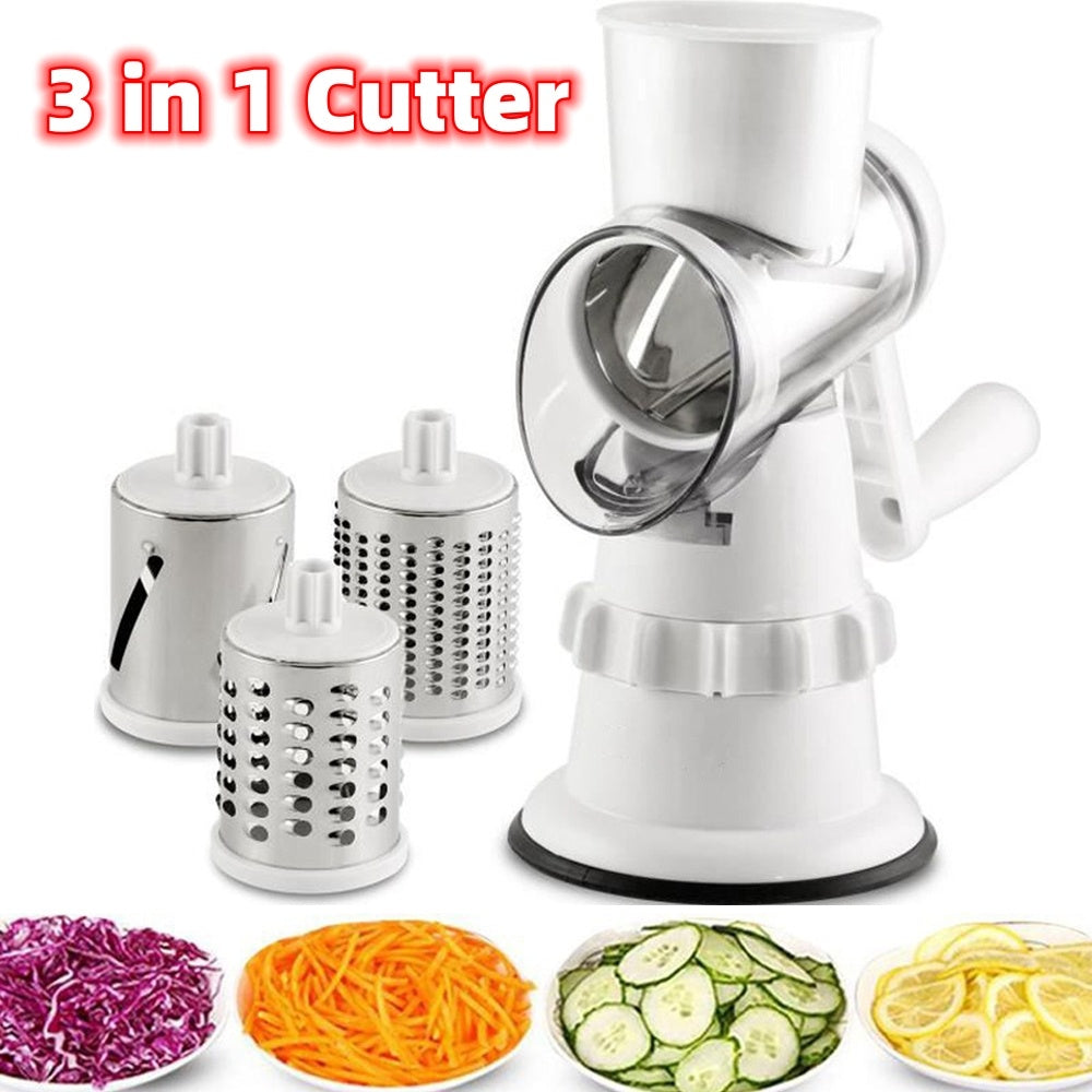 3-in-1 Manual Vegetable Slicer & Grater - Evolve Studio