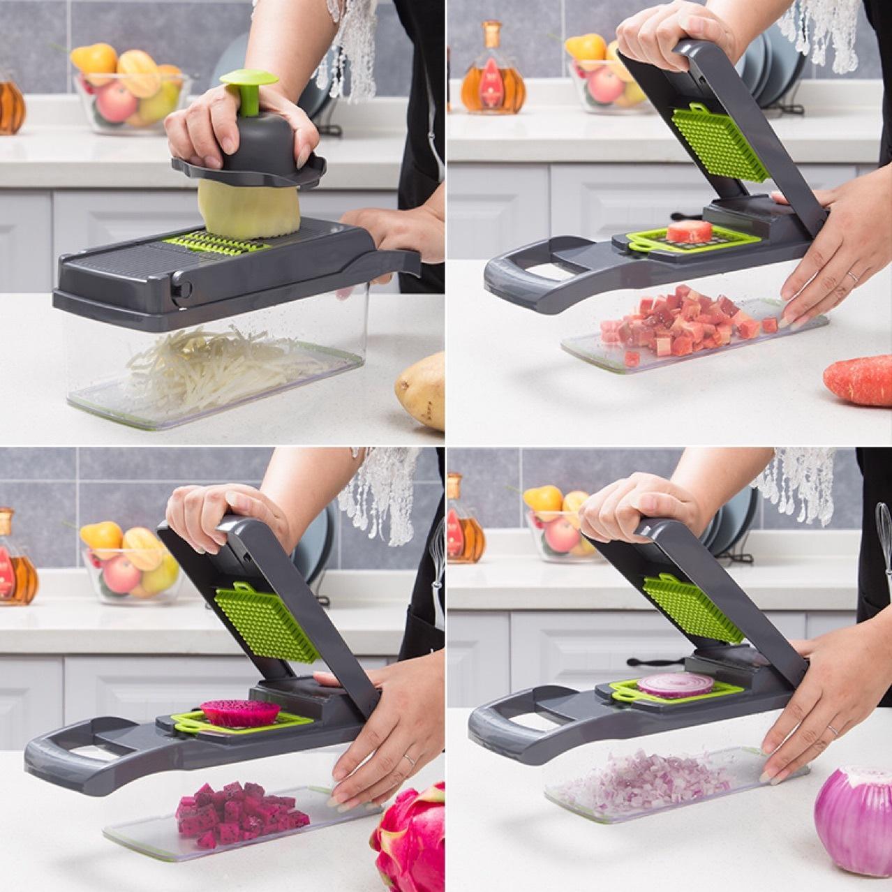 12-in-1 Manual Vegetable Chopper & Slicer - Evolve Studio