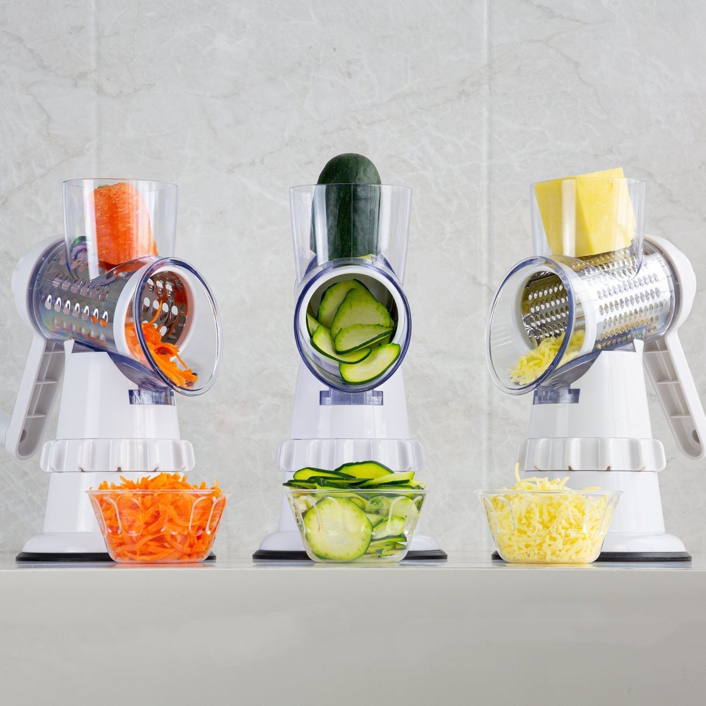 3-in-1 Manual Vegetable Slicer & Grater - Evolve Studio