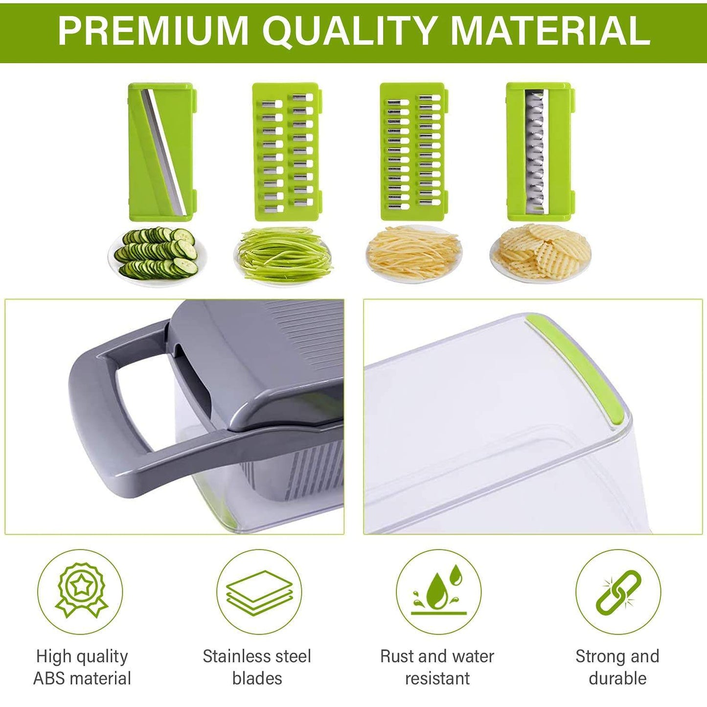 12-in-1 Manual Vegetable Chopper & Slicer - Evolve Studio