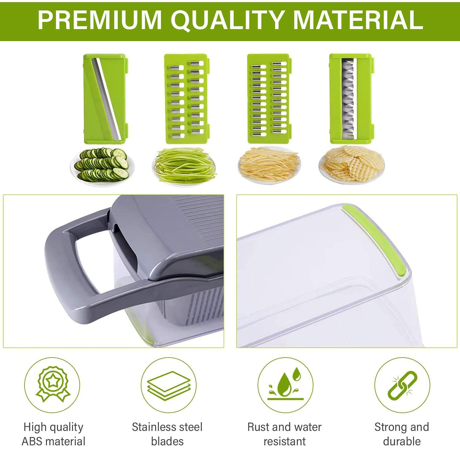 12-in-1 Manual Vegetable Chopper & Slicer - Evolve Studio